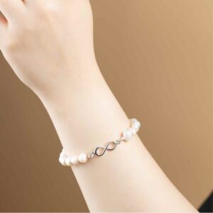 Pulsera Infinito Perla